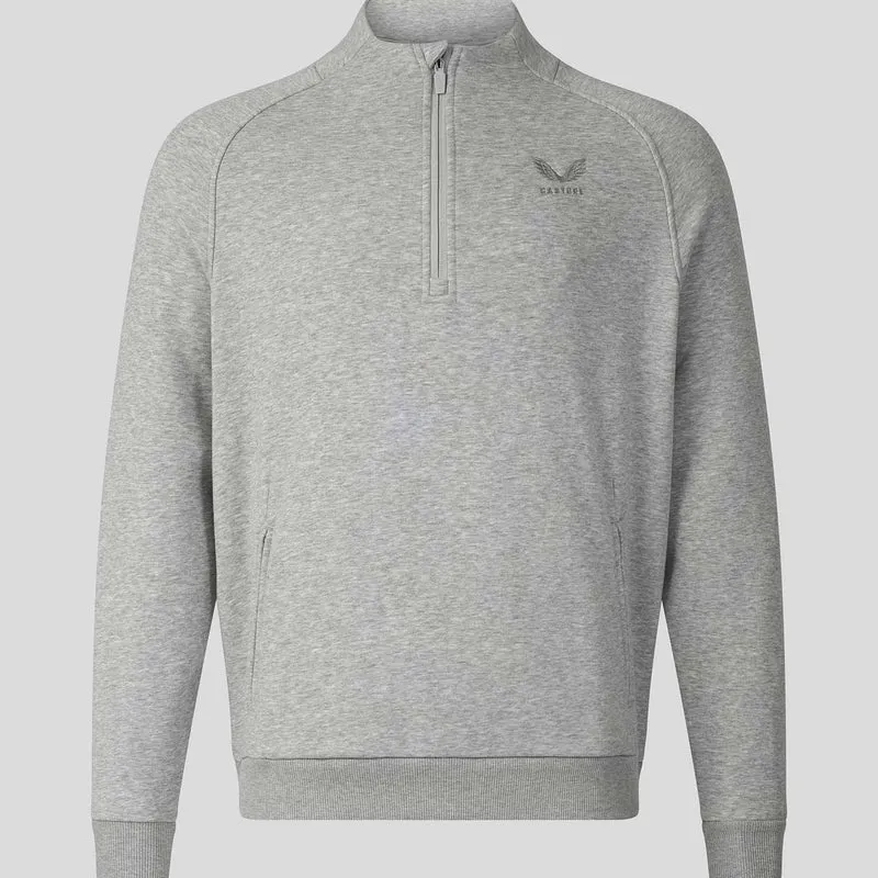 Adapt Cotton Fleece Quarter Zip Sweatshirt heren