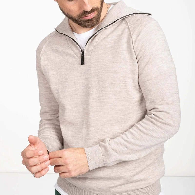 FEIJE | Schipperstrui 100% merino beige