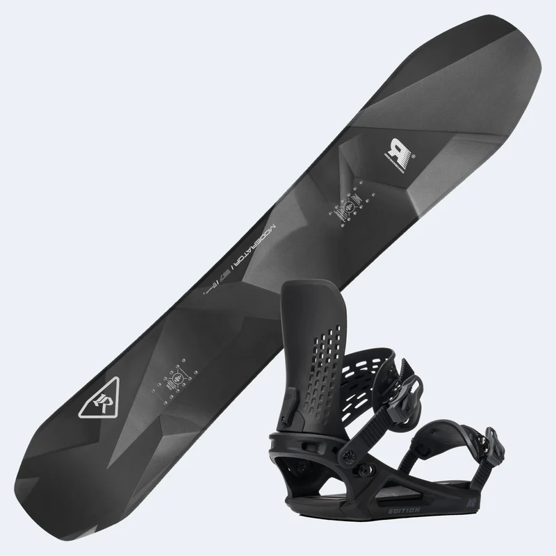 2027 Ride Moderator Snowboard with K2 Edition Bindings
