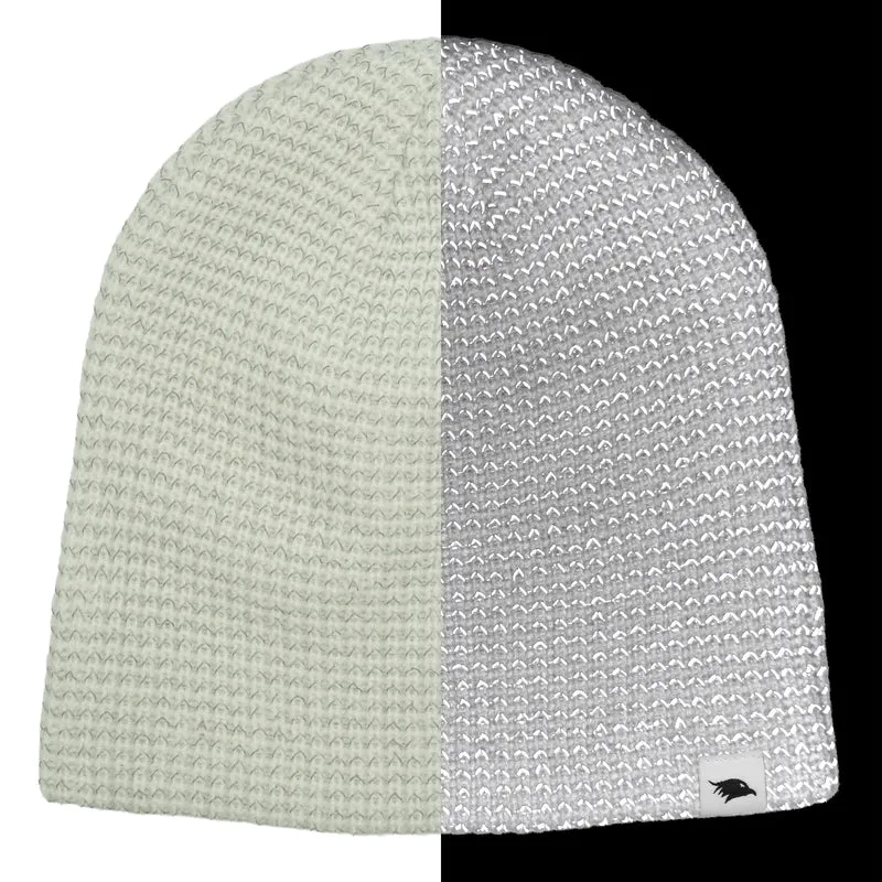 Reflecterende muts - gebreide muts met reflecterend garen