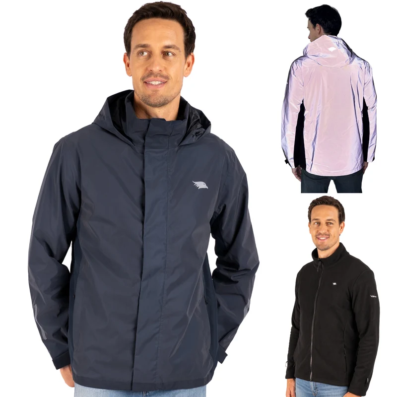 3in1 Smart Jacket - 100% reflecterend & waterdicht met fleece ritssluiting