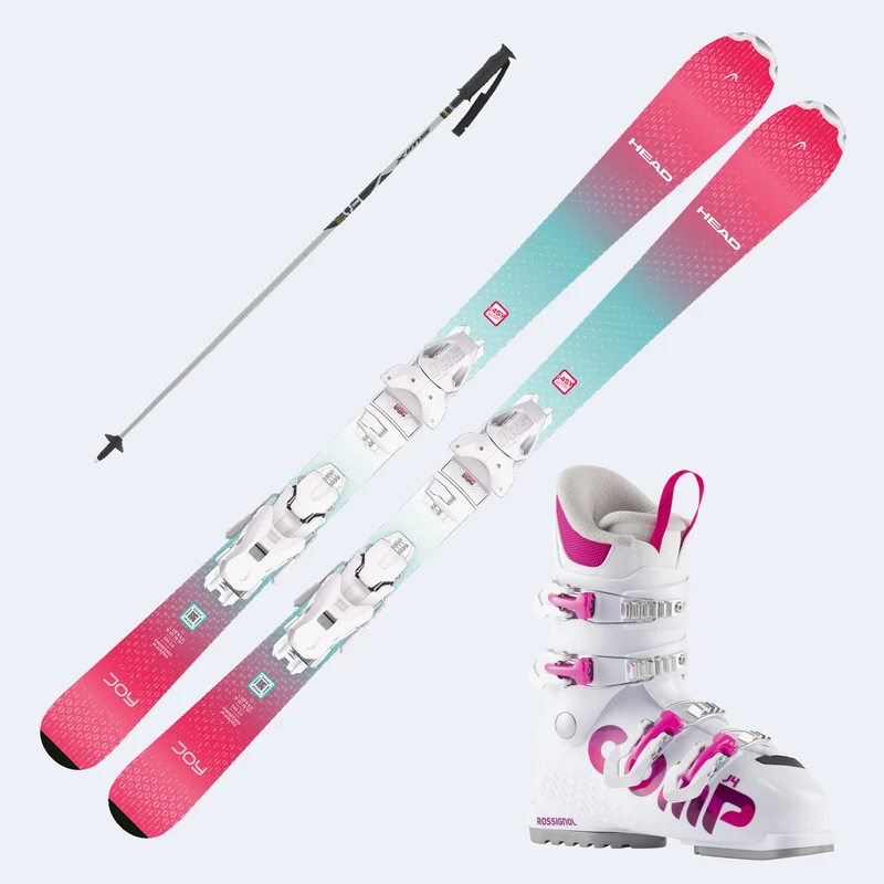 2027 Head Joy Easy JRS Junior Skis with Comp J Boots and Poles