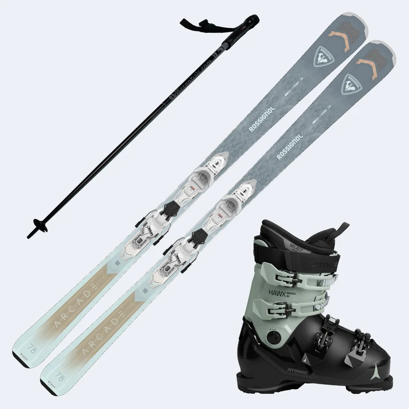 2027 Rossignol Arcade 78 Women's Skis with Atomic Hawx Magna 85 W Boots and Poles