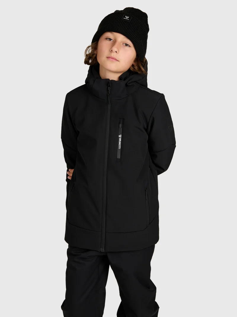 Marsalos Boys Softshell Jacket Snow | Black