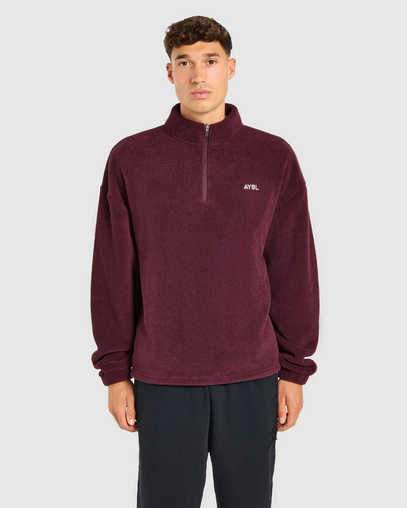 Essential 1/4 Zip Fleece - Dusty Plum