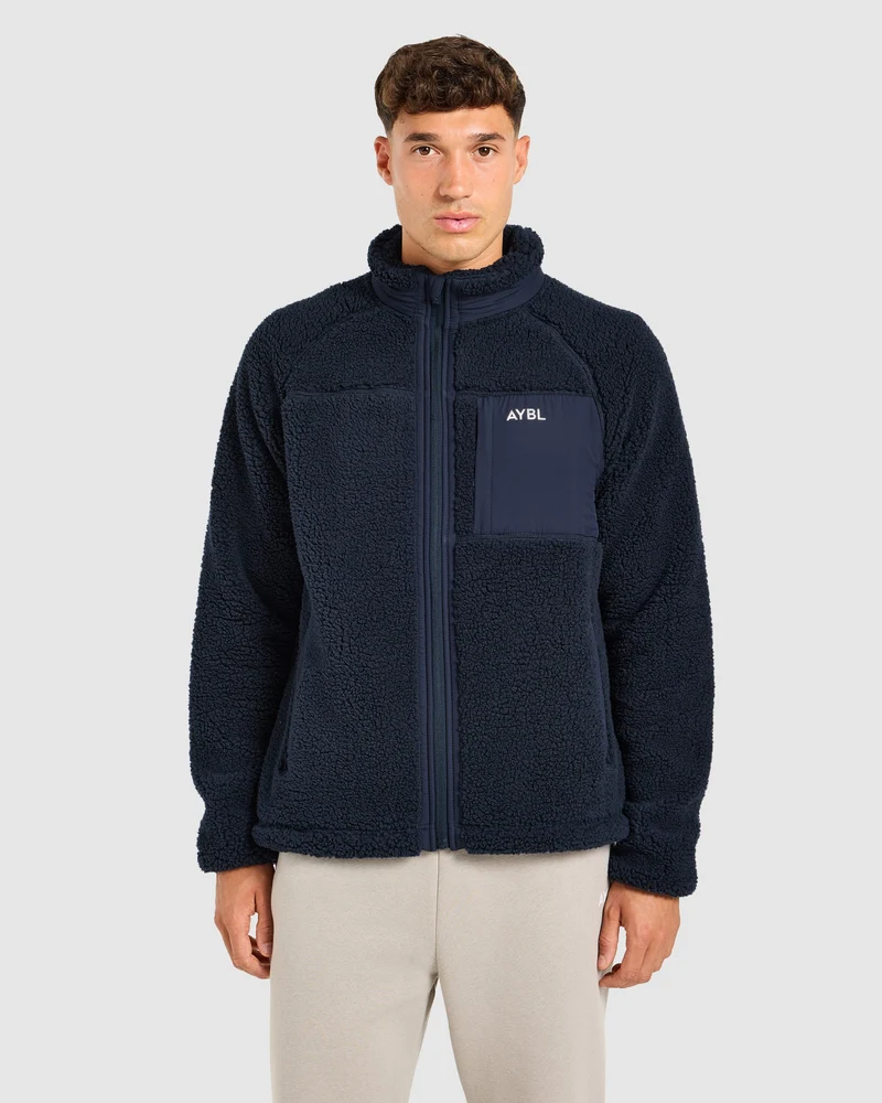 Classic Zip Up Fleece Jacket - Navy