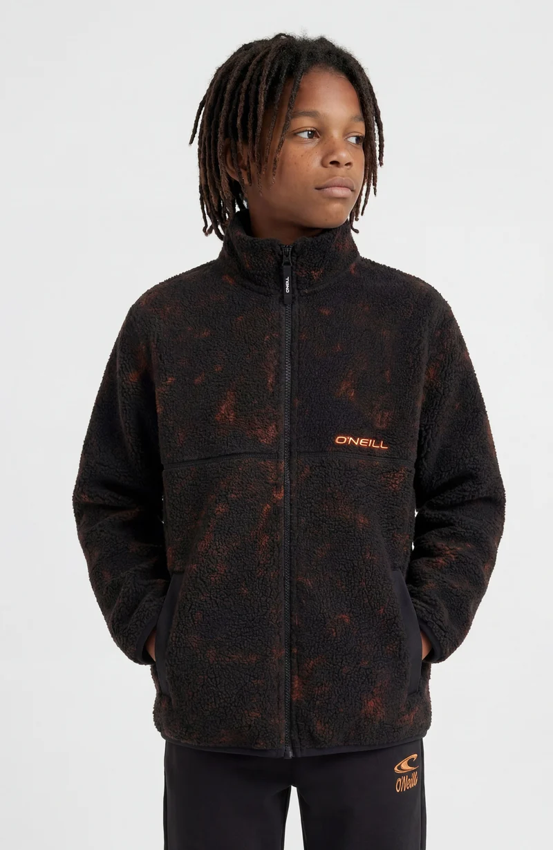 High-Pile fleecevest met volledige rits | Black Basalt