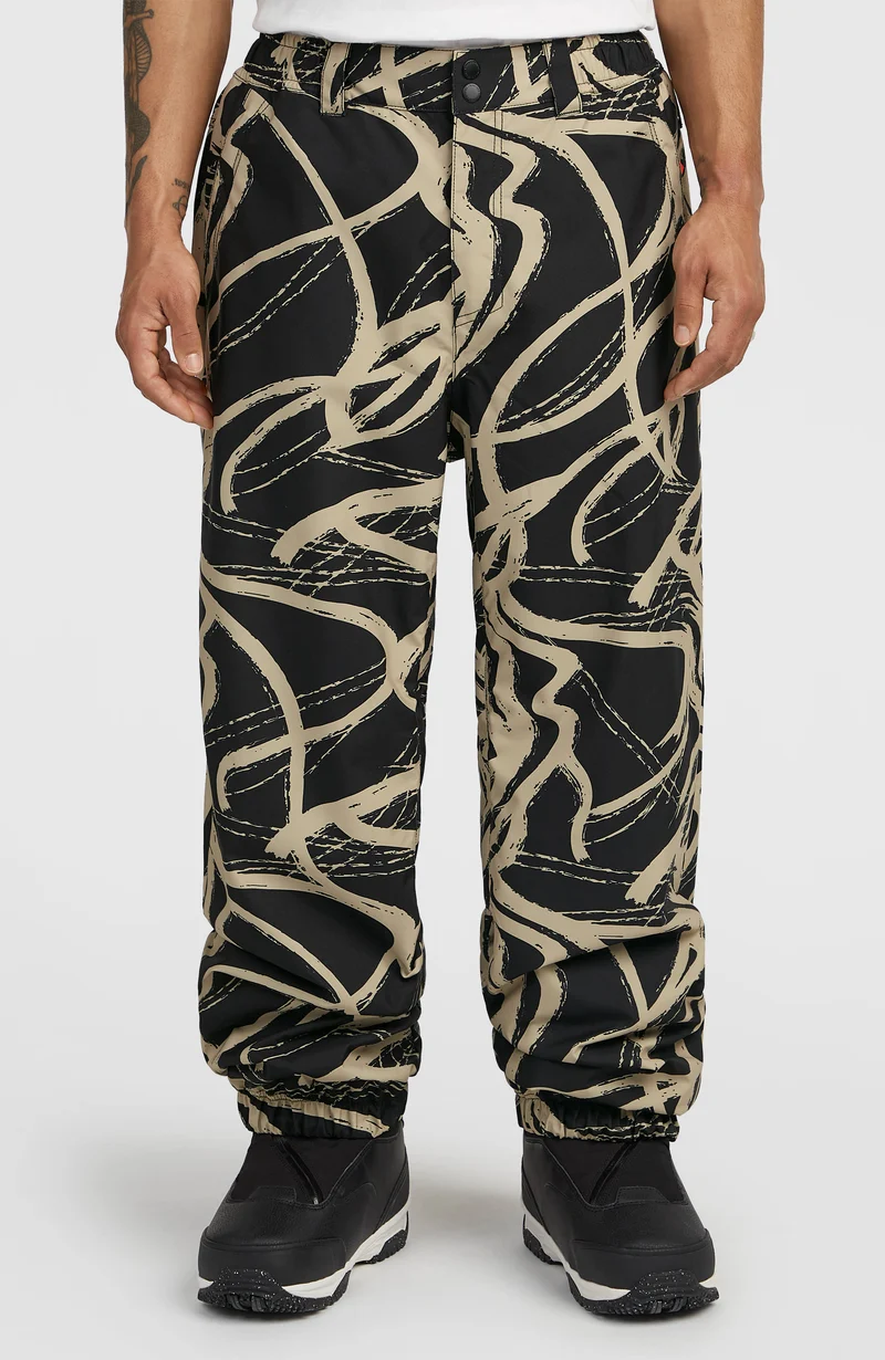 FWC Oversized wintersportbroek | Beige Snowtracks