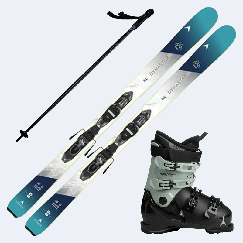 2026 Dynastar M-Pro 85 Women's Skis with Atomic Hawx Magna 85 W Boots and Poles