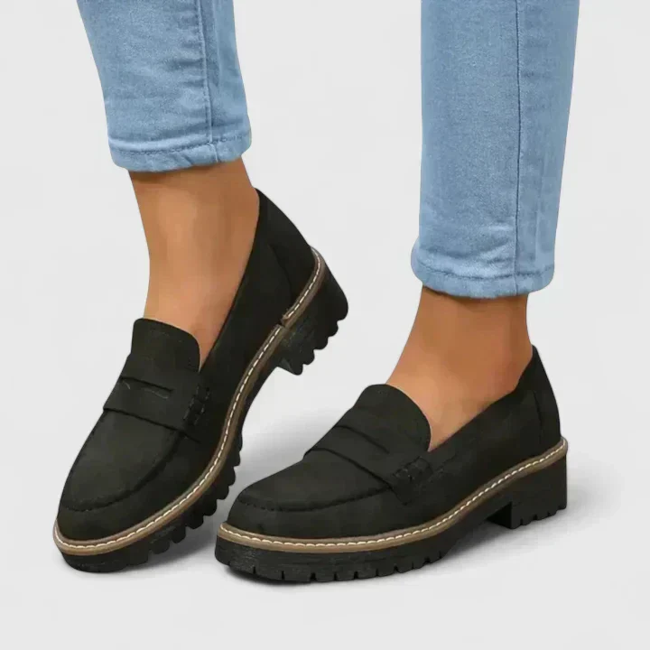 Anvera – Chunky Slip On Loafer Shoes Women