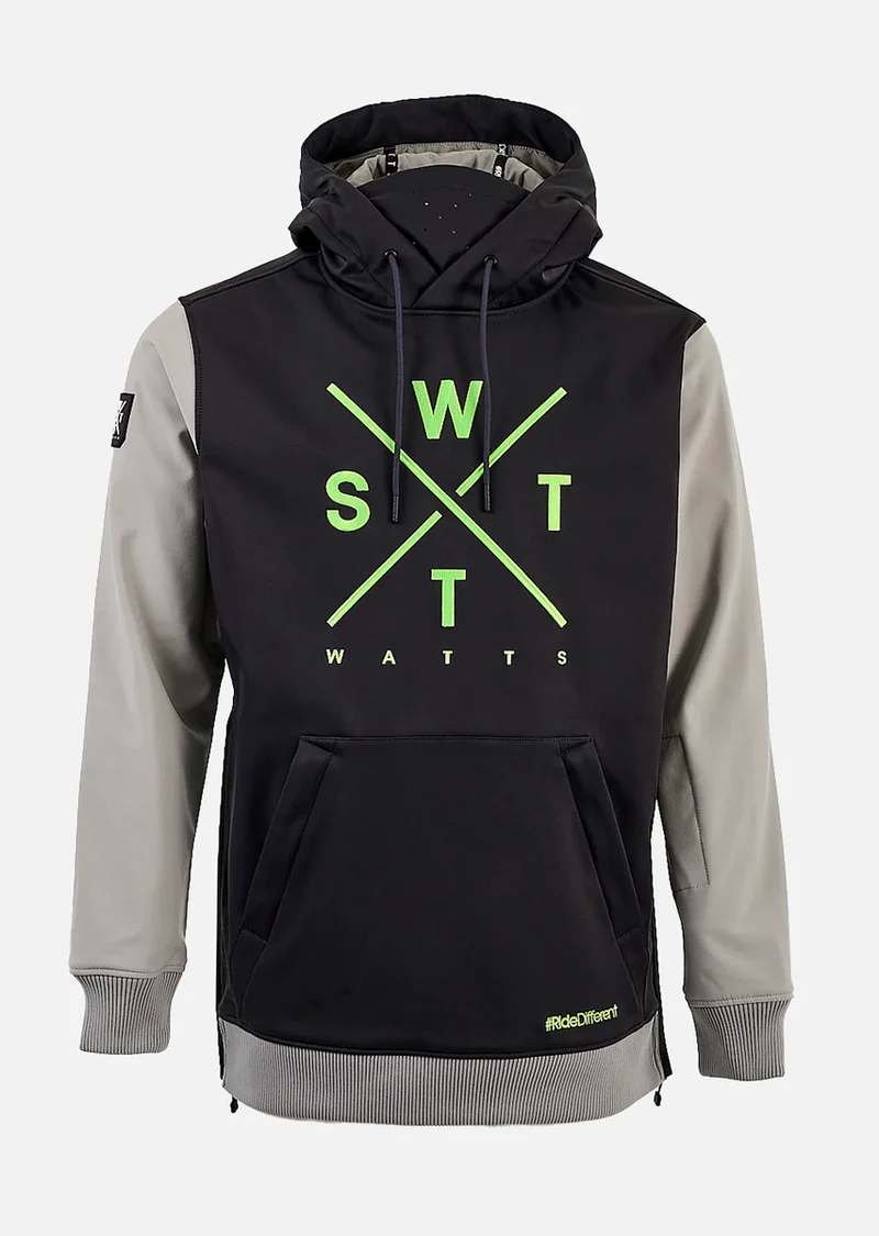 WATTS Orbital Softshell Ski Jas - Lichtgrijs/Groen