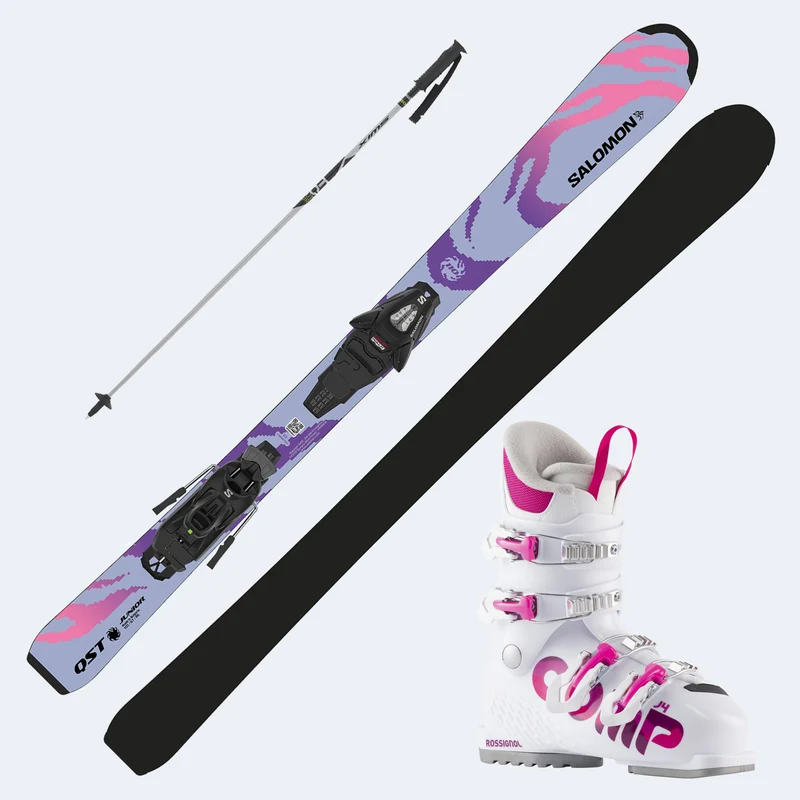 2027 Salomon QST Junior Skis with Comp J Boots and Poles