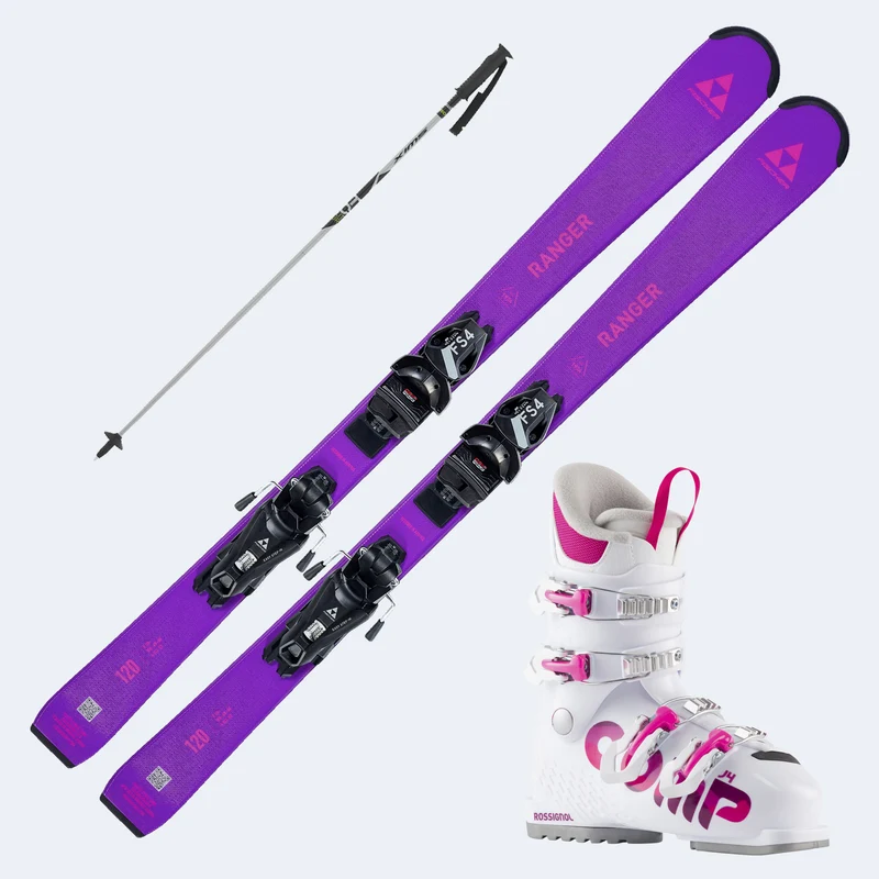 2027 Fischer Ranger Jr Skis Junior Skis with Comp J Boots and Poles