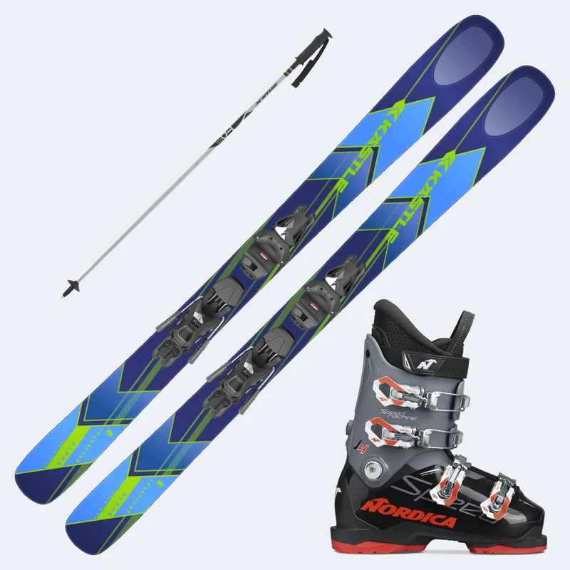 2027 Kastle Transcend Alpha Junior Skis with SpeedMachine J Boots and Poles