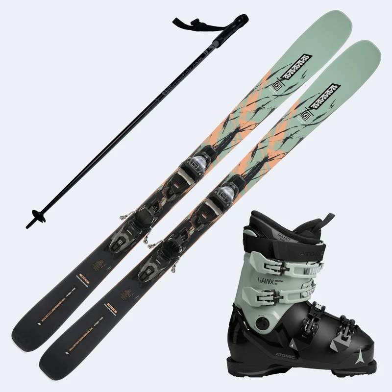 2027 K2 Mindbender 85 W Women's Skis with Atomic Hawx Magna 85 W Boots and Poles