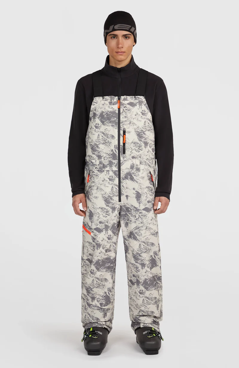 FWC'Peak Bib wintersportbroek | Grey Mountain Landscape