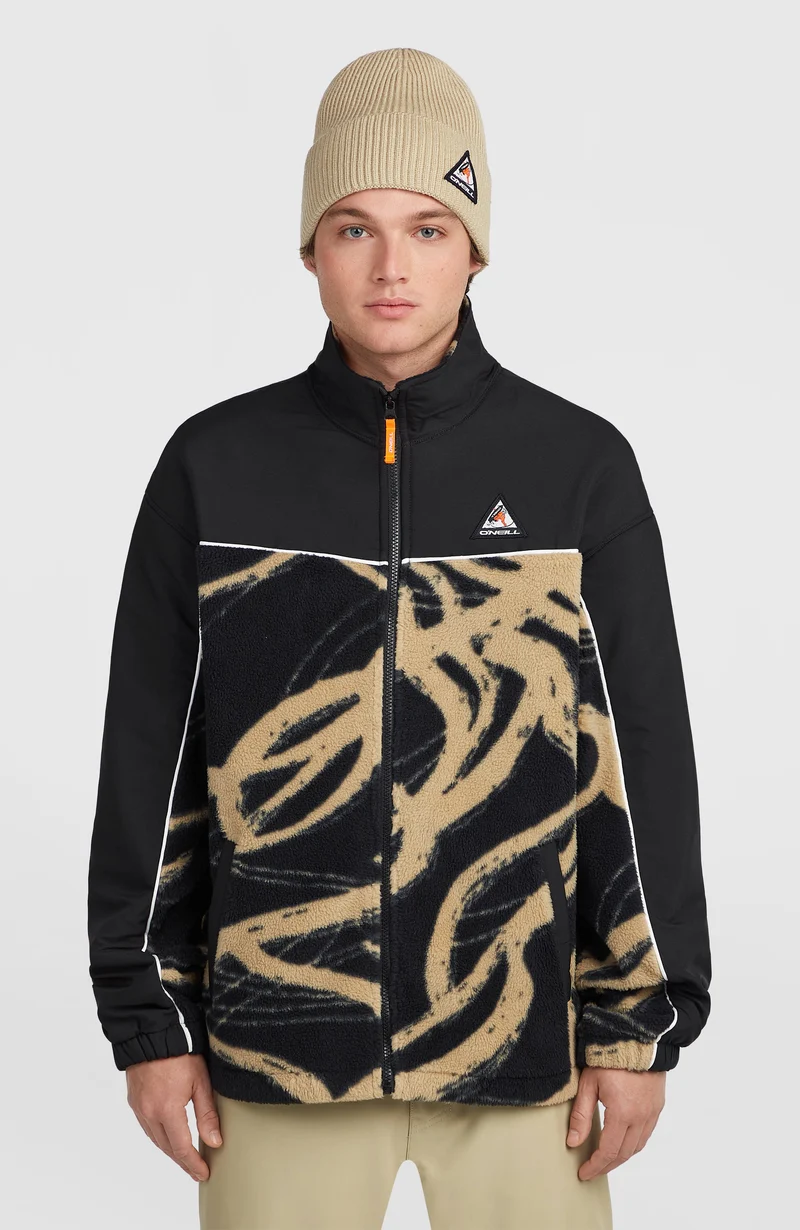 FWC'Play Hyperfleece vest met volledige rits | Beige Snowtracks