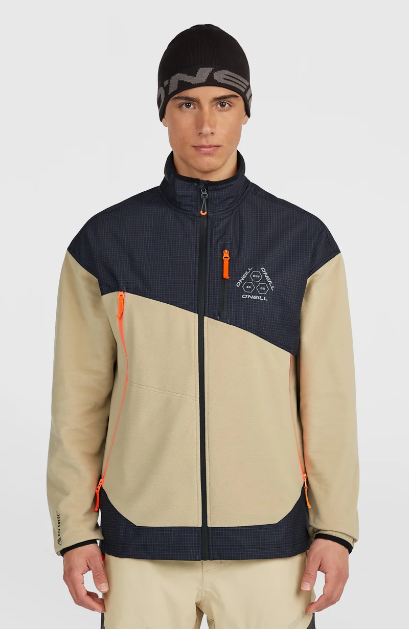 FWC'Peak Polartec® Fire Hyperfleece vest met volledige rits | Olive Blush Colour Block