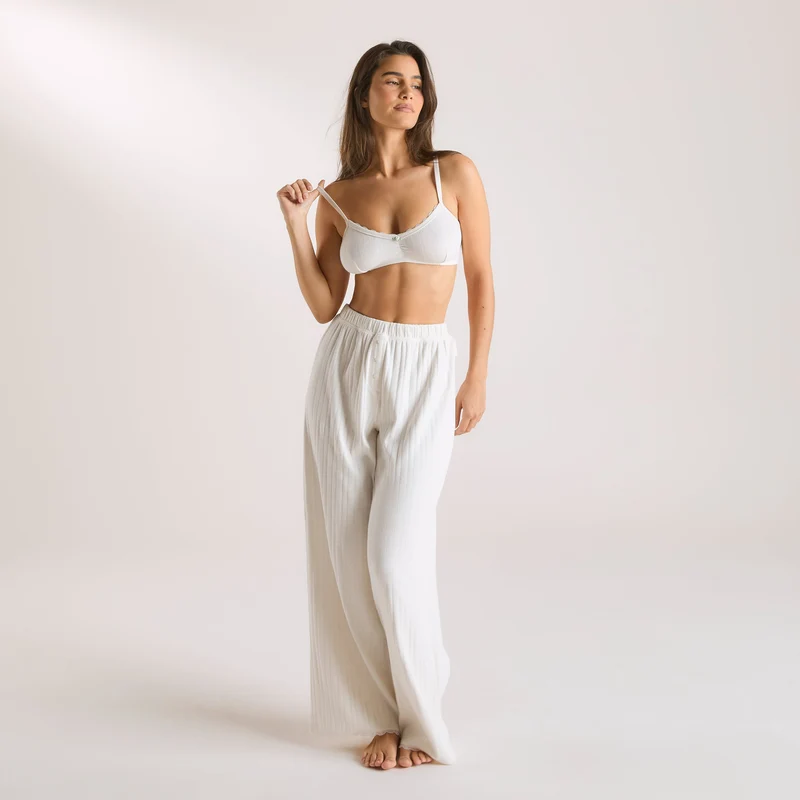 Pointelle Bralette - Crème
