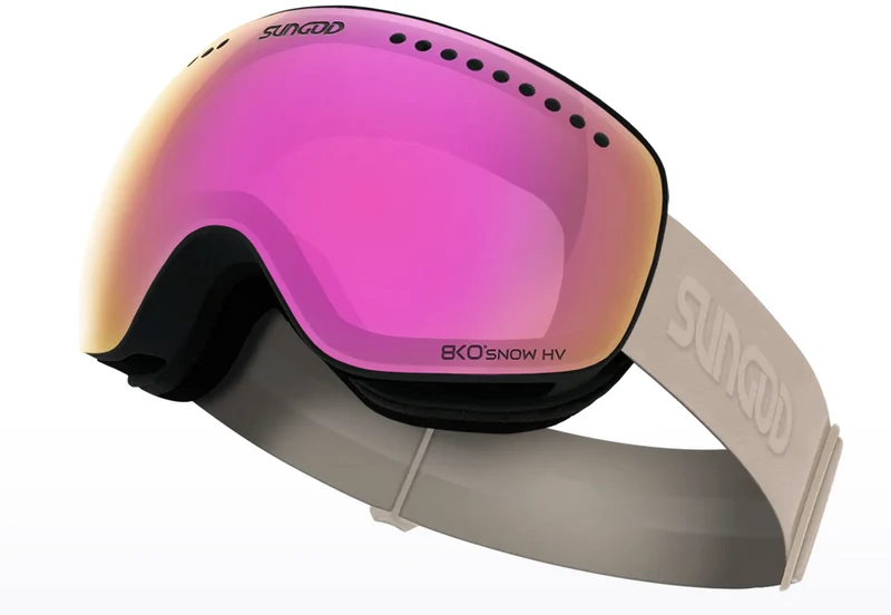 SunGod Snipers Skibril - Zwart/Roze