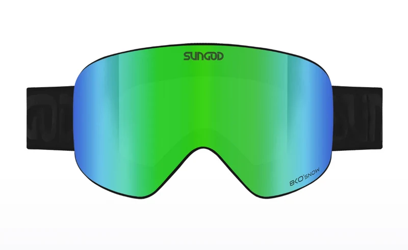 SunGod Vanguards Skibril - Zwart/Groen