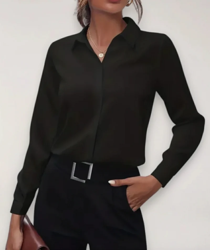 Hemena - Tailored Button Up Blouse