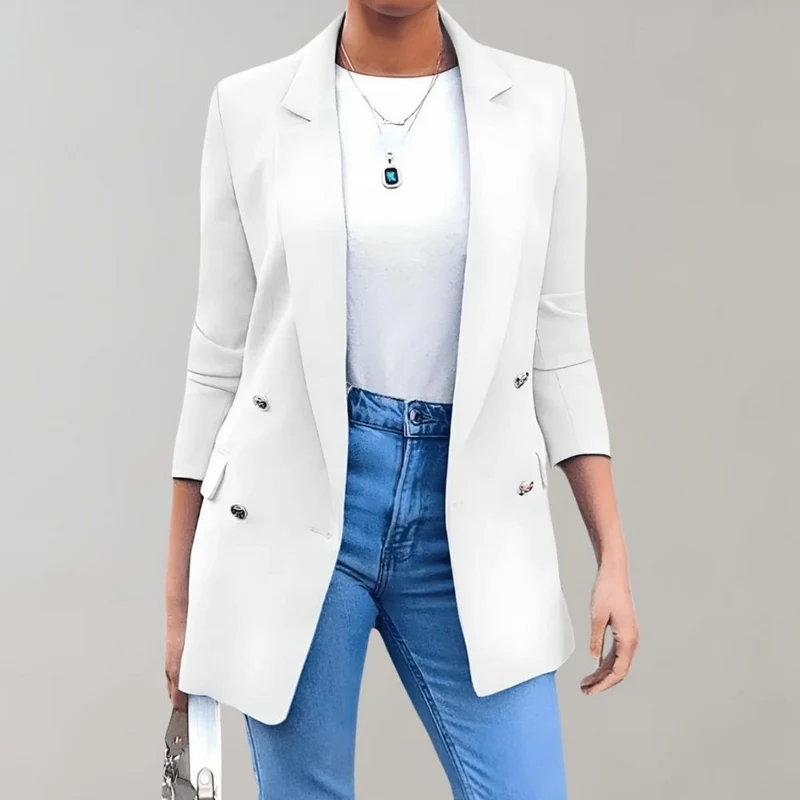 Marise – Women’s Longline Double Button Blazer