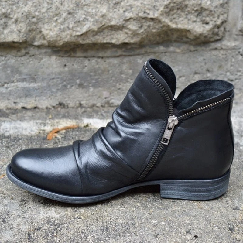 Varelle – Women Autumn Leather Ankle Boots