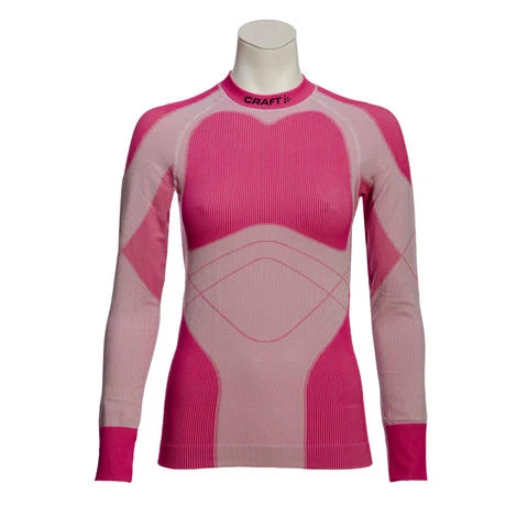 Craft Warm Crewneck dames thermoshirt lange mouwen roze