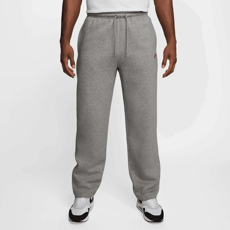 club open-hem fleece broek