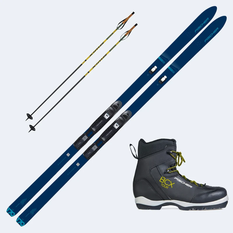 2027 Fischer Outback 68 Crown/Skin Xtralite Skis with Fischer BCX Tour Boots and Poles