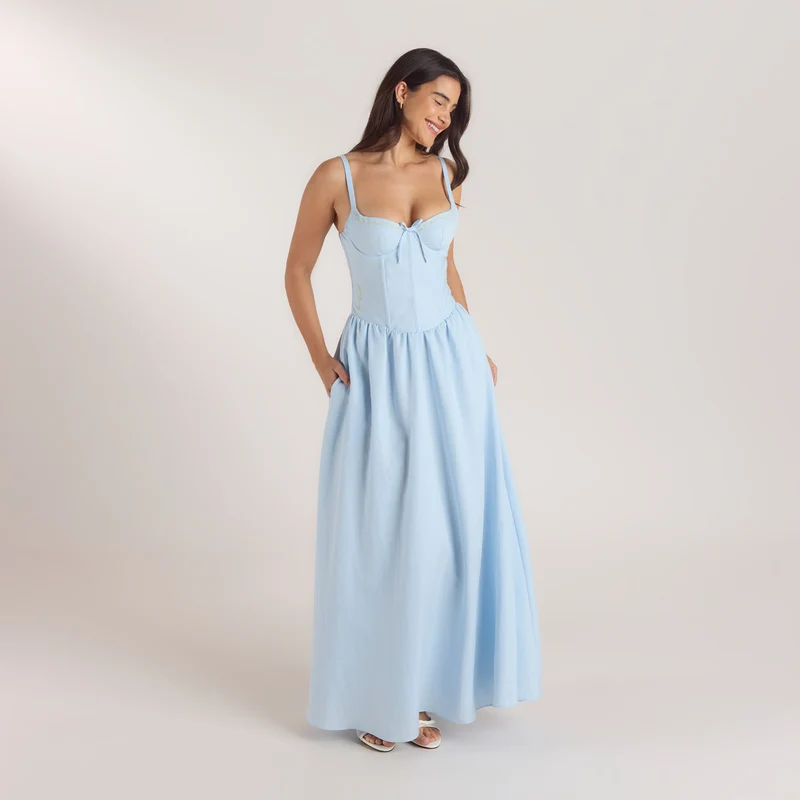 Corset Maxijurk - Blauw