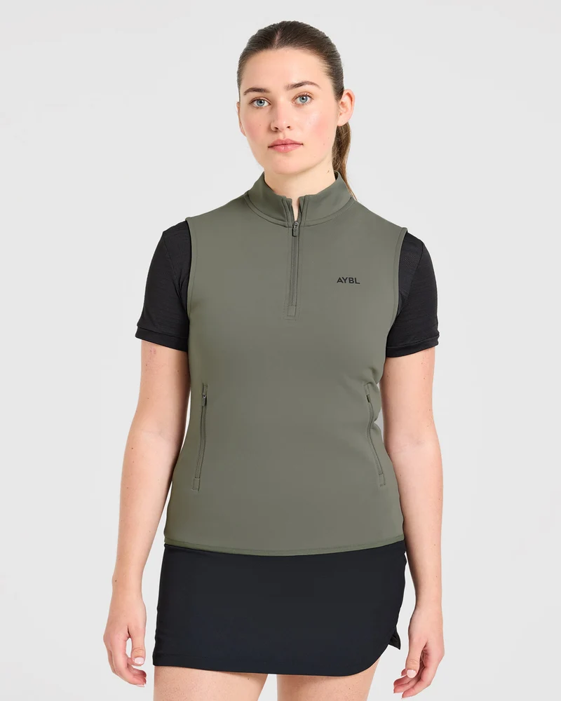 Classic 1/4 Zip Vest - Deep Sage