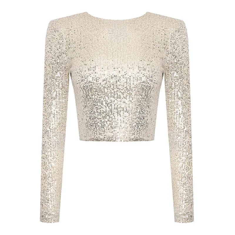 Alessia - Sequin Cropped Top