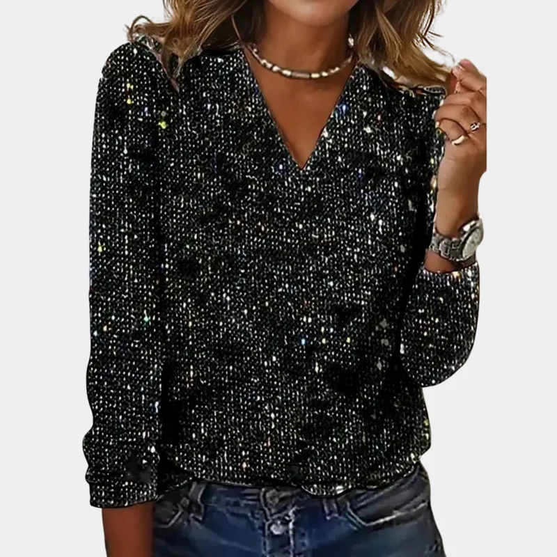 Mariella - Womens Glitter Top