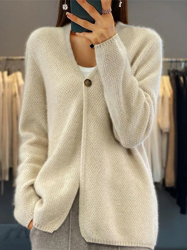 Anneliese – Womens V Neck Knitted Cardigan