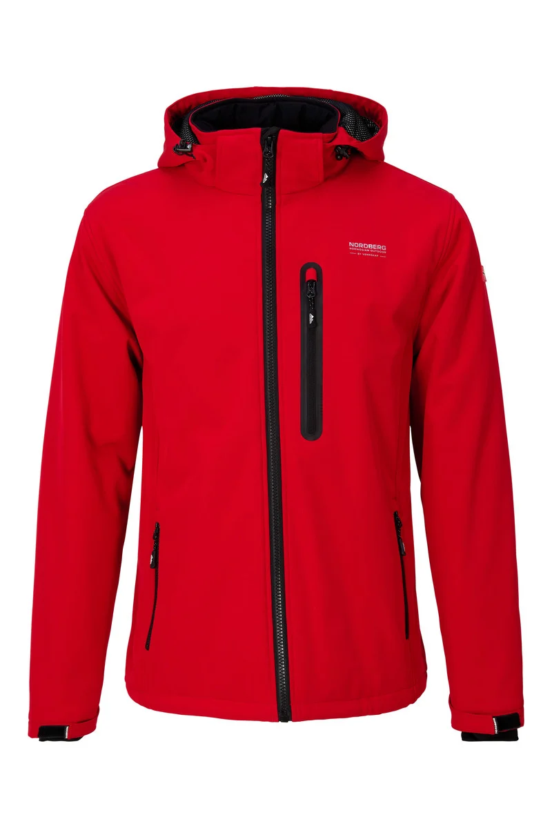 Nordberg Laser Gevoerde Softshell Ski Jas Heren - Rood