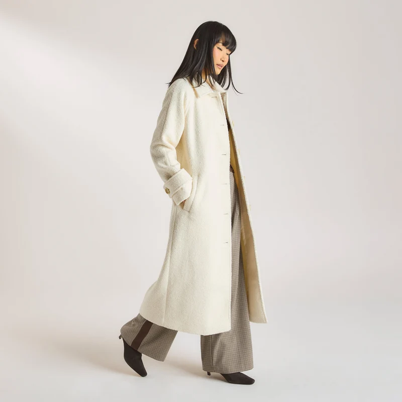 Shearling Coat - Crème