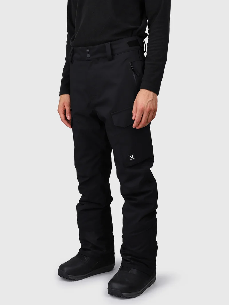 Footrail-Cargo Men Snow Pants | Black