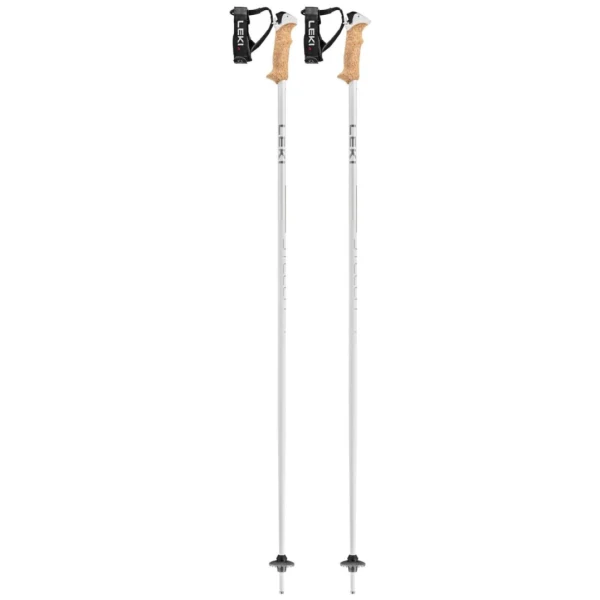 LEKI Stella S Dames Skistokken - Wit/Zilver