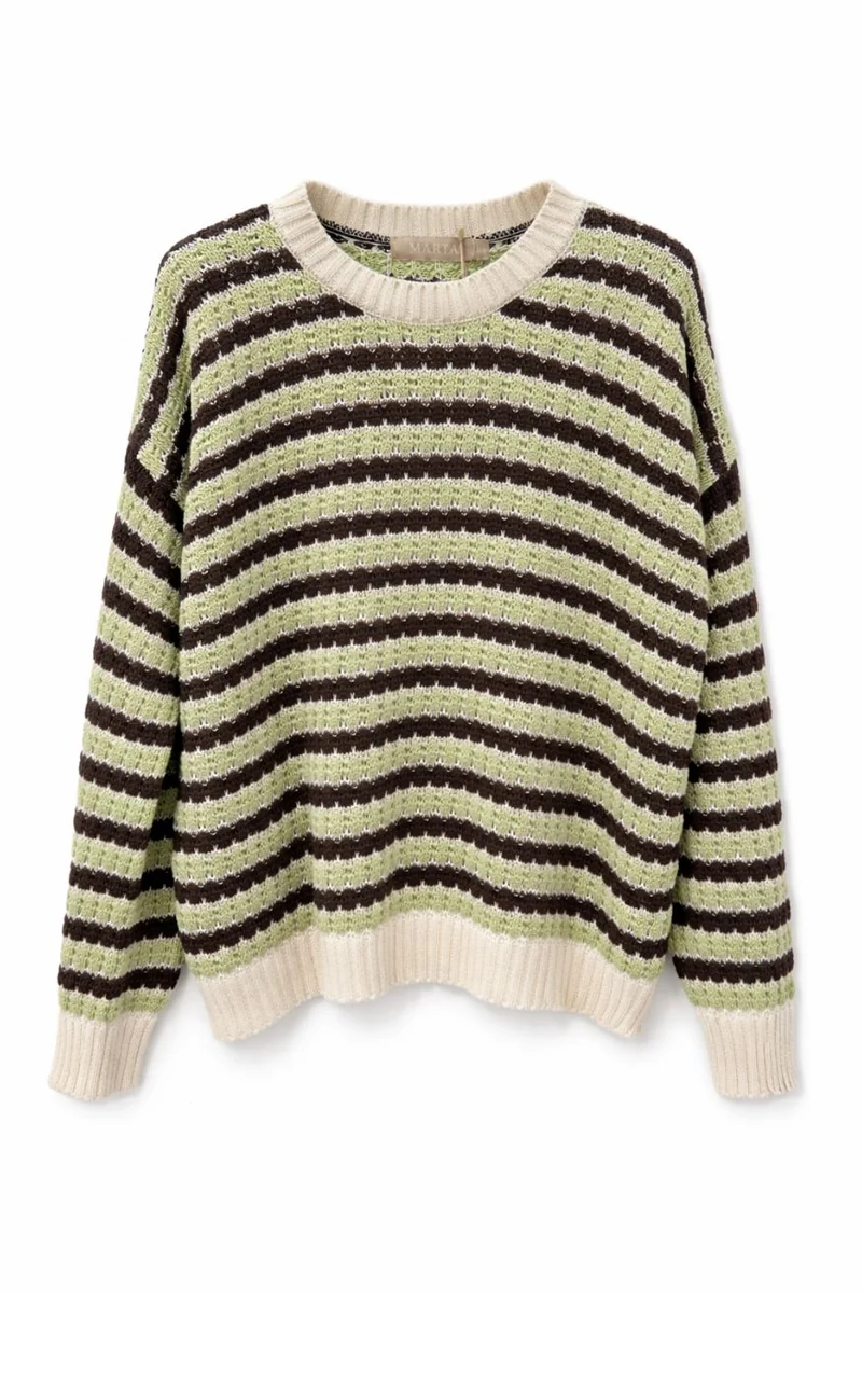 Elvarine – Two-Tone Knit Sweater