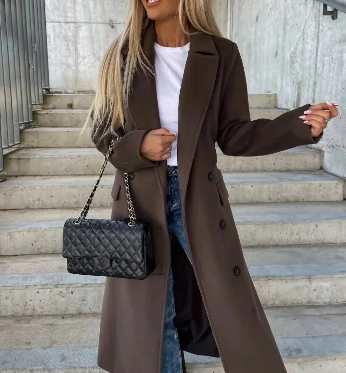 Elanvera – Women’s Long Wool-Blend Coat