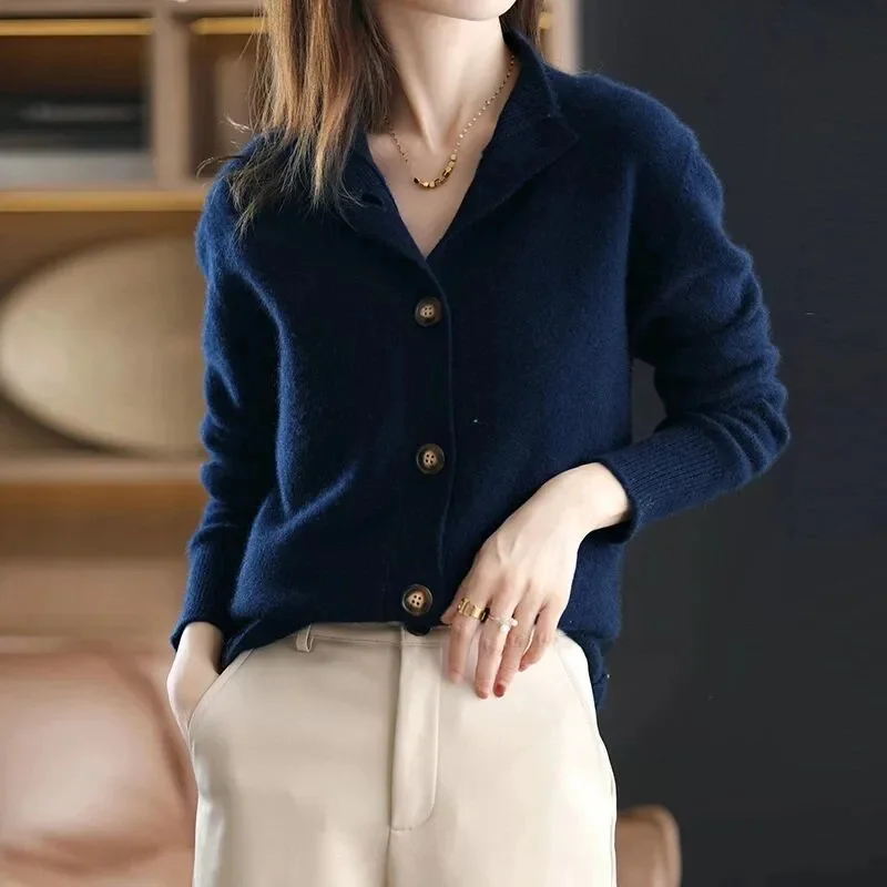 Elanara – Women’s Cashmere Button-Up Cardigan