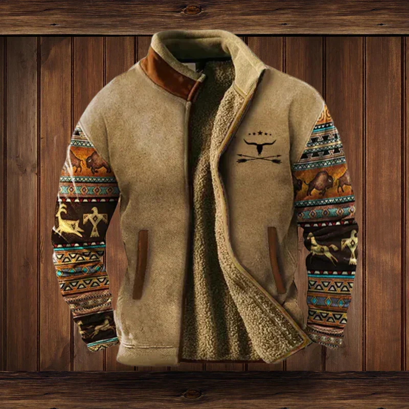 Thoren – Men’s Western-Style Fleece Lined Jacket