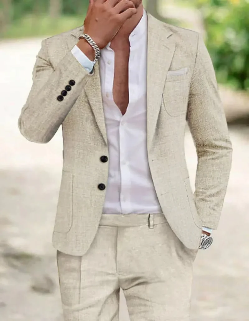 Men’s Work Occasion Suit – Blazer & Straight-Leg Trousers