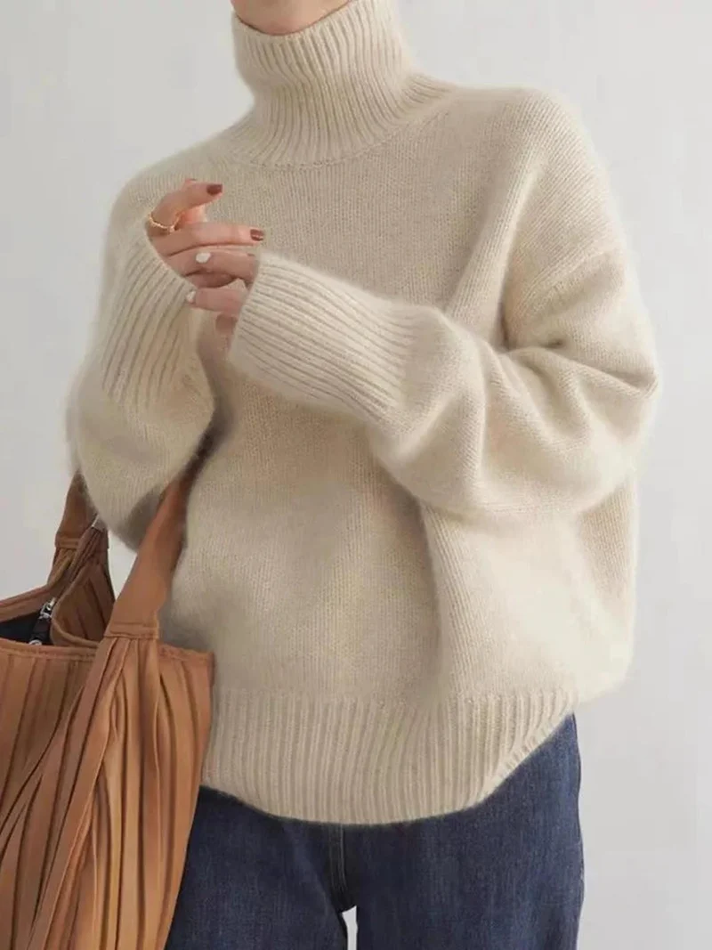 Women’s Sweater – High Neck with Long Sleeves