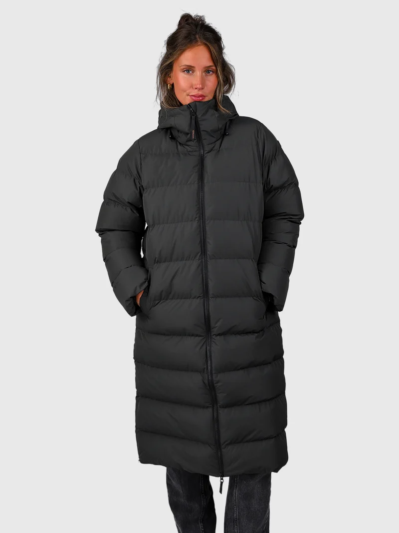 Bigsur Women Long Puffer Jacket | Pirate Black