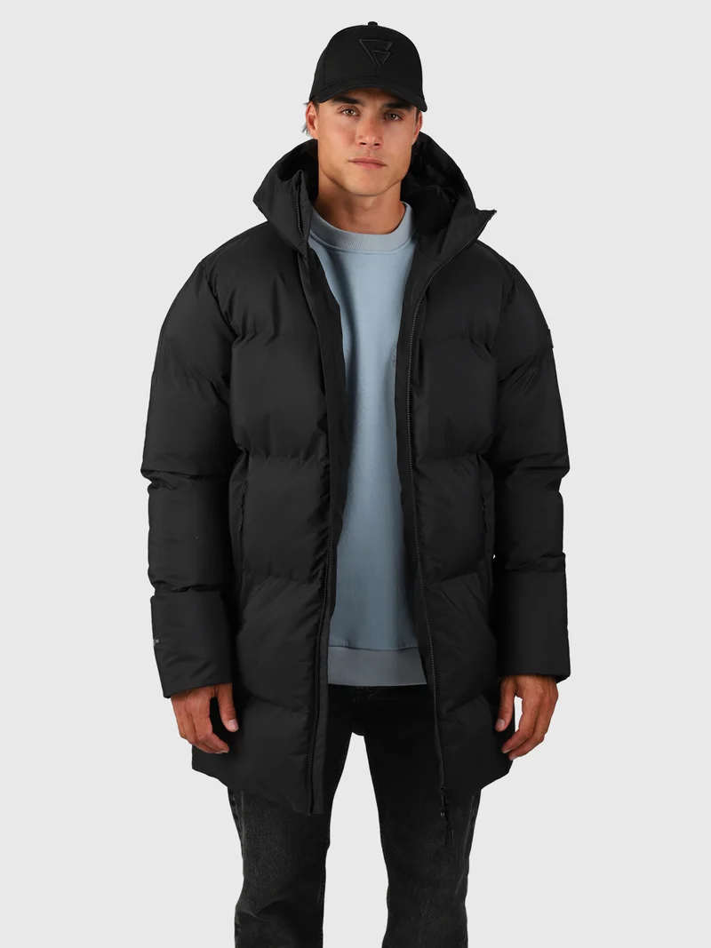Bigmain Men Long Puffer Jacket | Black
