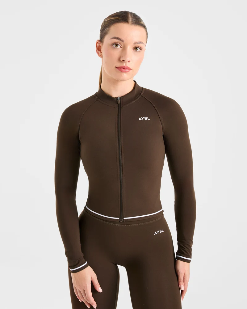 Form Zip Up Jacket - Coffee Bean
