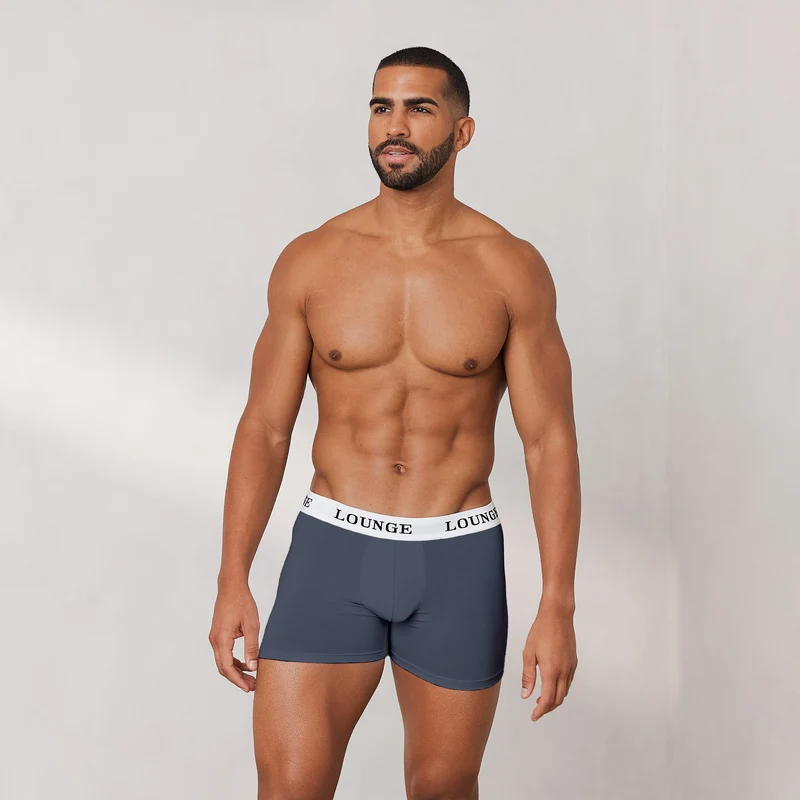 Everyday Herenboxershorts (3-Pack) - Rookblauw